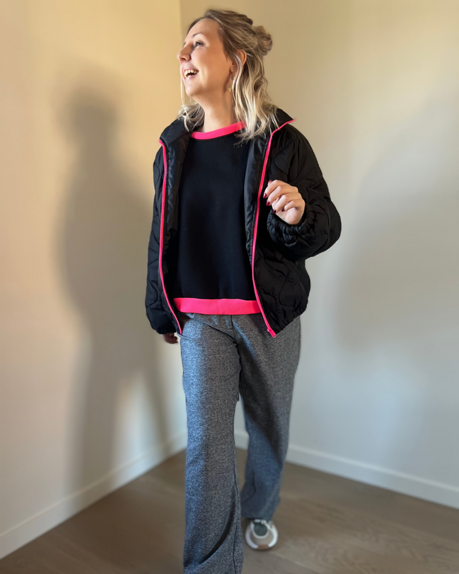 Bomberjack fluo zwart