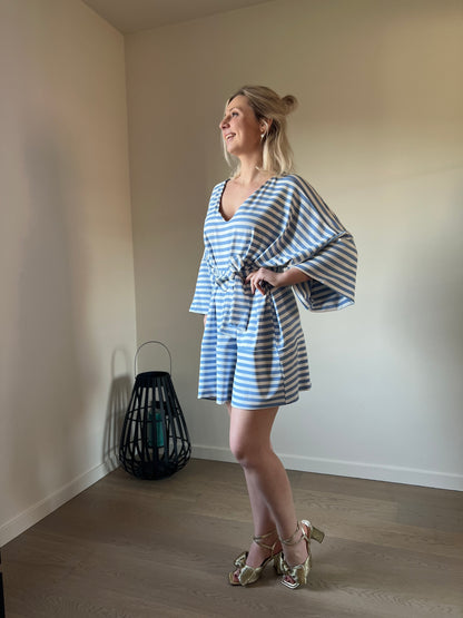 Striped dress blue