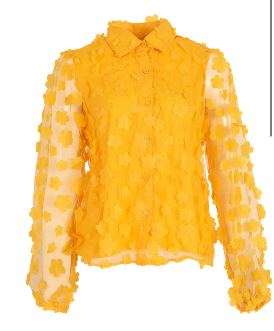 Flower shirt mustard