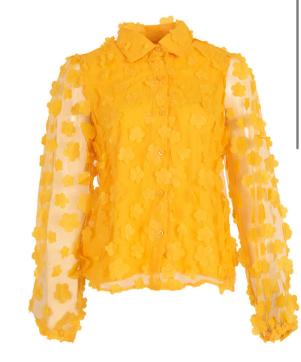 Flower shirt mustard