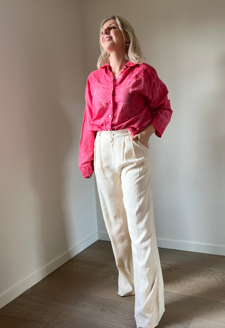 Fuchsia detailed shirt