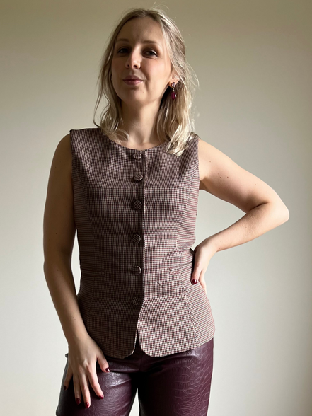 Checkered waistcoat