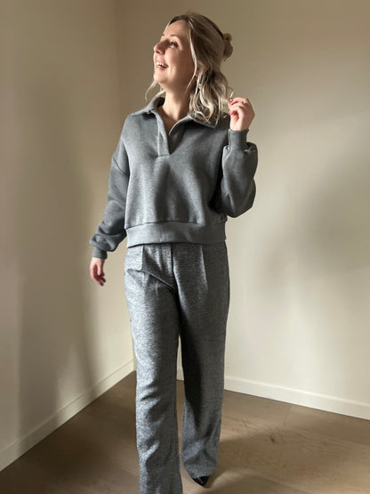 Grey sweater fleece