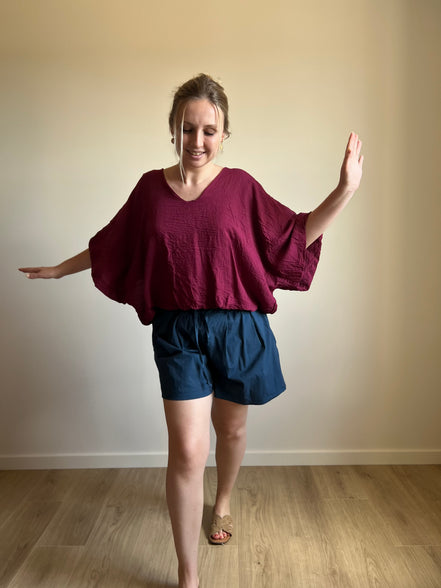 Drawstring Shorts – navy