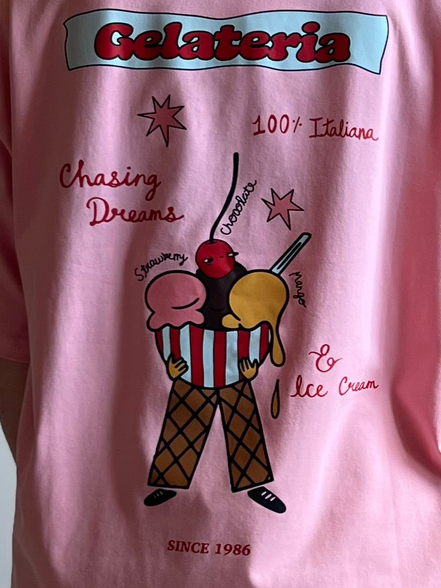 Gelateria Tee - Pink