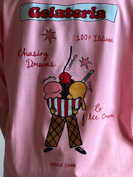Gelateria Tee - Pink