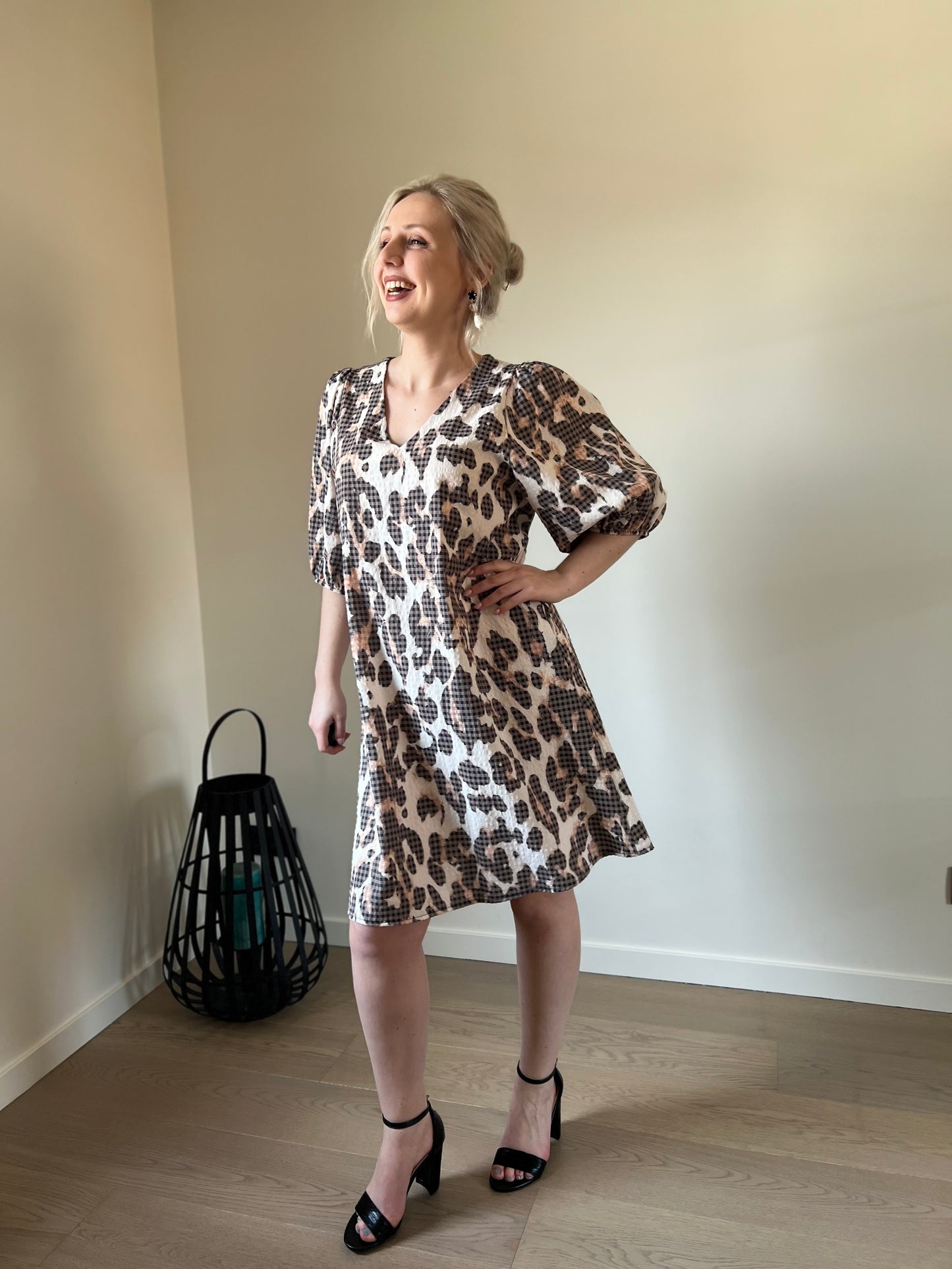 Leopard balloon dress