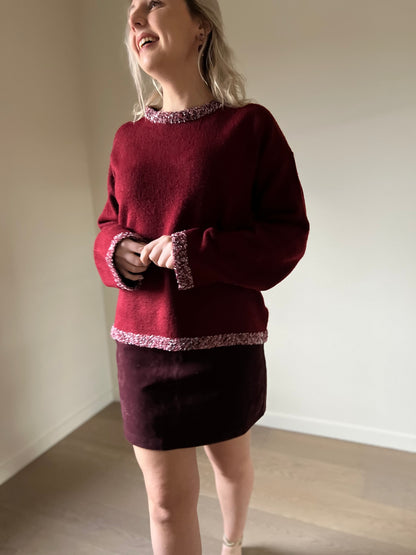 Spark knit burgundy