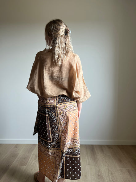 Batwing Blouse – Sand