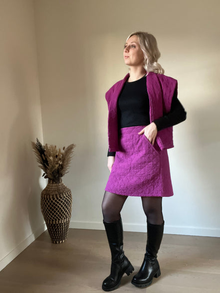 Magenta padded jacket