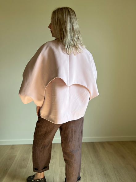 Barrel linen pants moka