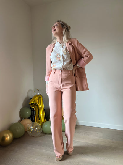 Peach blazer set