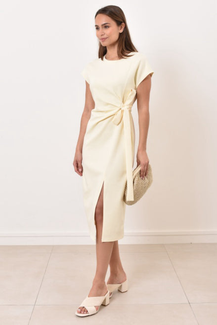 Fitted yellow dress