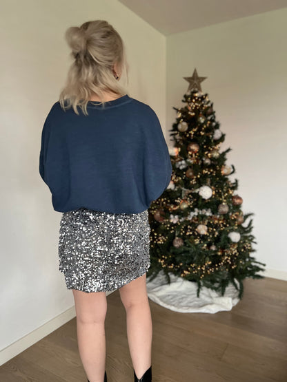 Sequin skirt grey