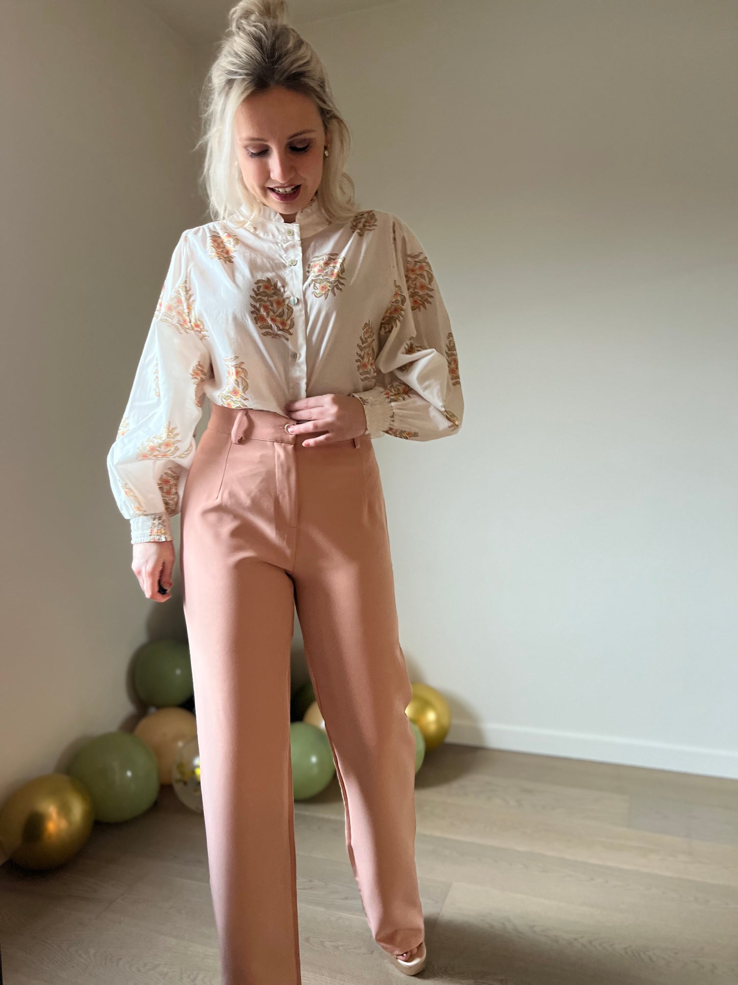 Peach blazer set