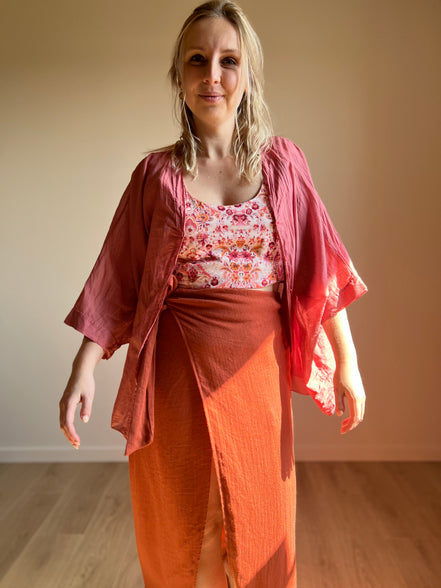 Batwing Blouse – Dusty Pink