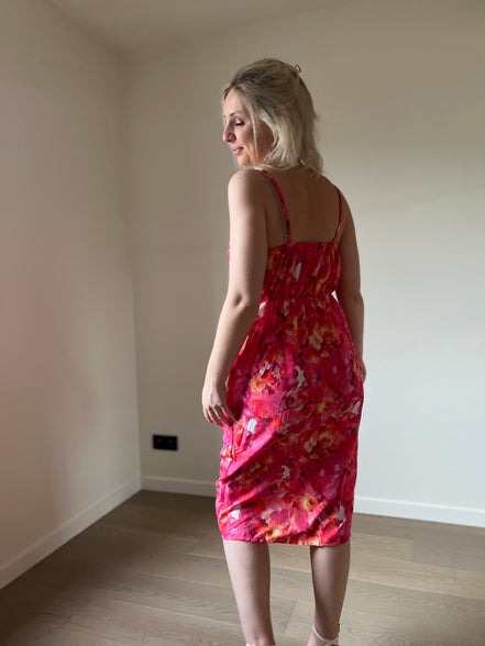 Fuchsia flowers dress