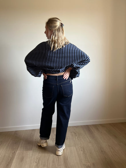 Mom jeans brut blue
