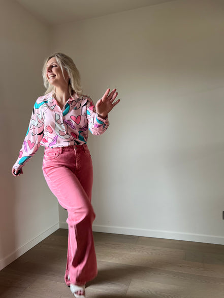 Abstract shirt pink