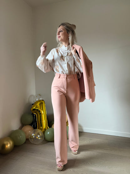 Peach blazer set