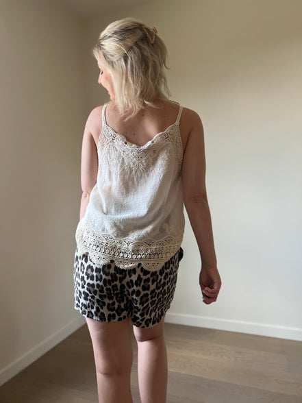 Crochet top beige