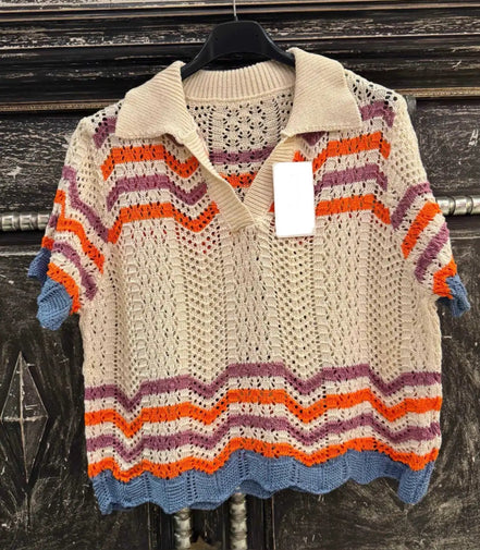 Amy knit multi orange