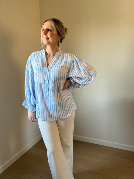 Tetra shirt blue/yellow