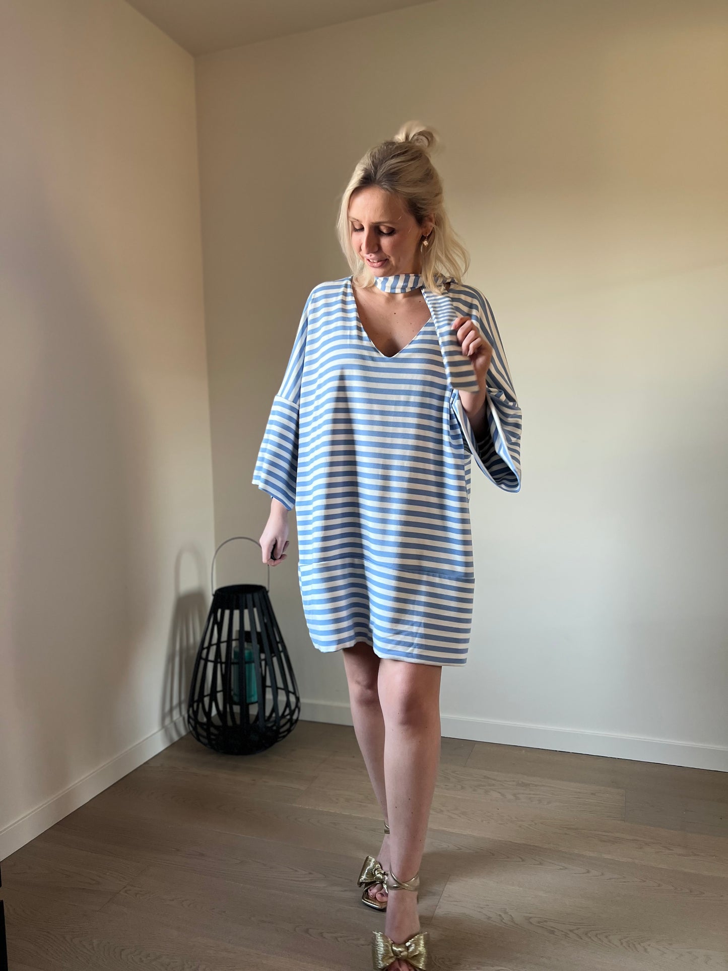 Striped dress blue