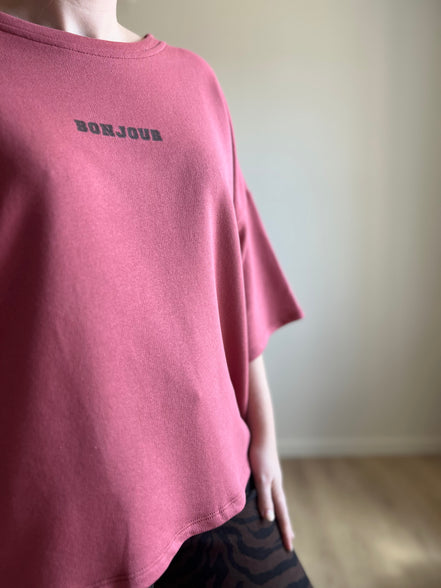 Bonjour Sweater - Burgundy