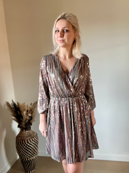 Sequin dress striped