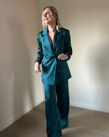 Siri satin blazer