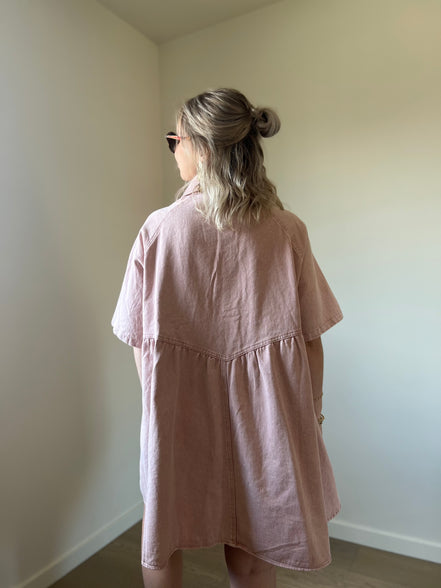 Tilly jeansdress pink