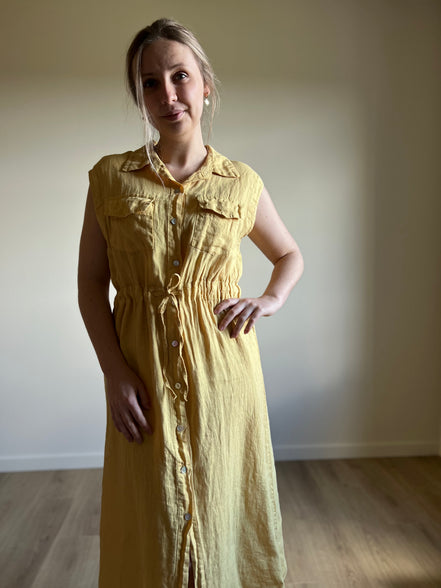 Mais linen sleeveless dress