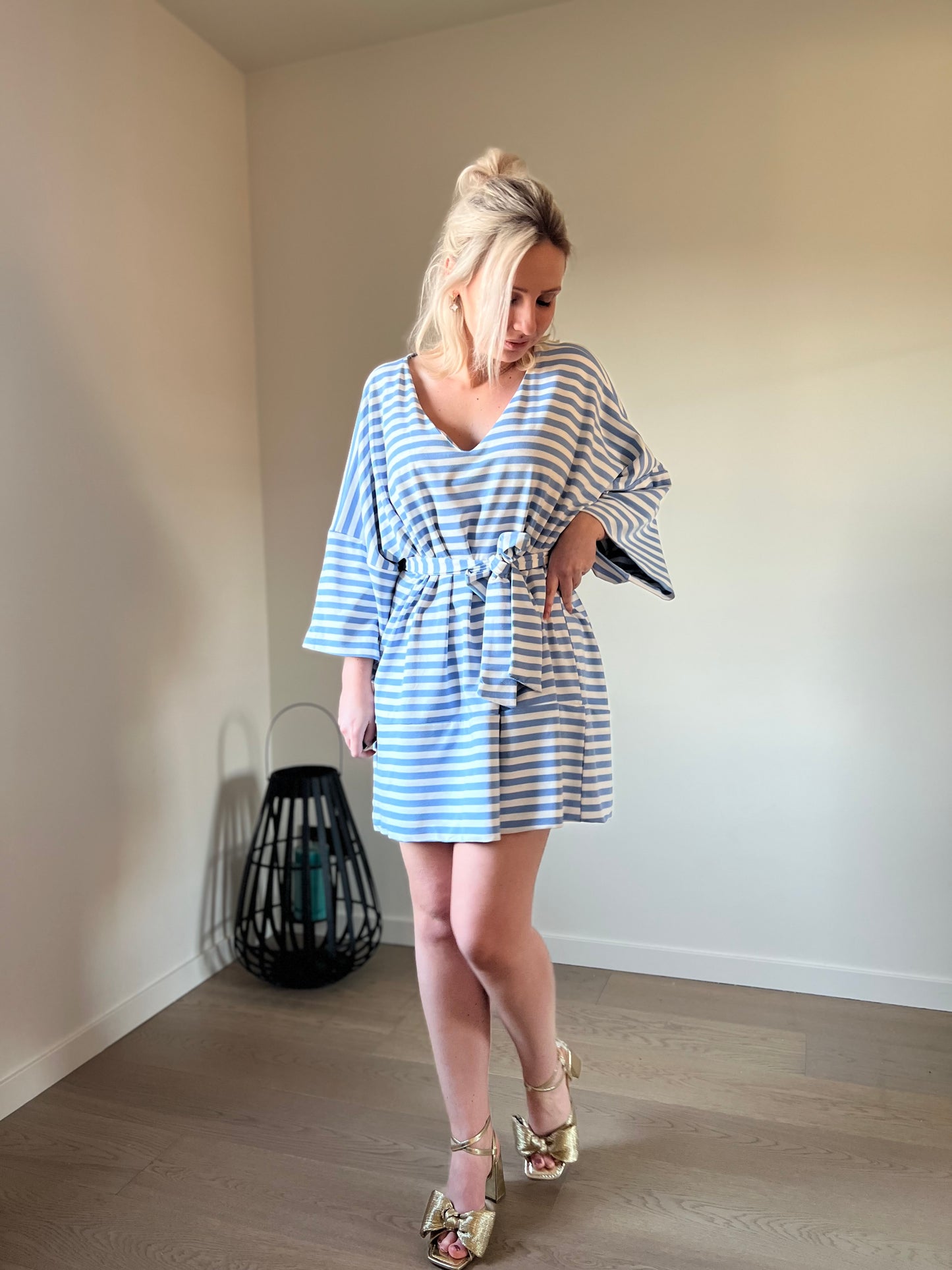 Striped dress blue