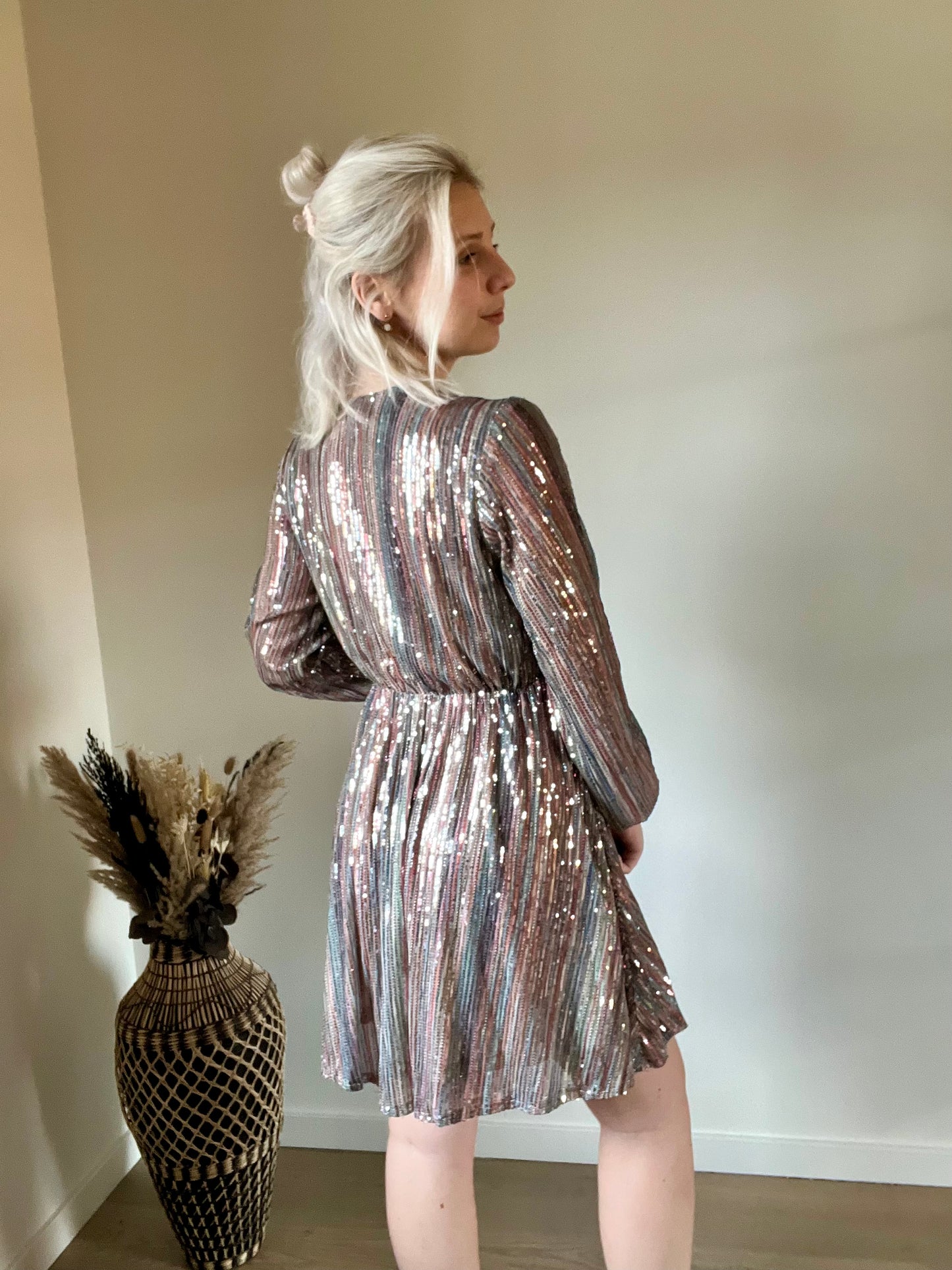 Sequin dress striped