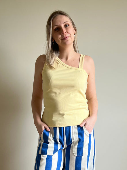 Off shoulder top yellow