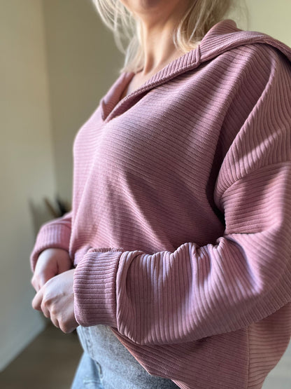 Corduroy shirt pink