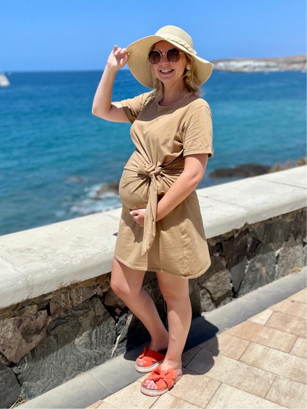 Camel wrapdress
