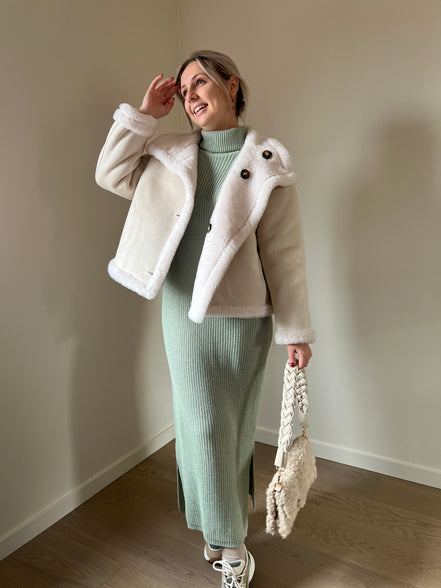 Omkeerbare teddyjas beige