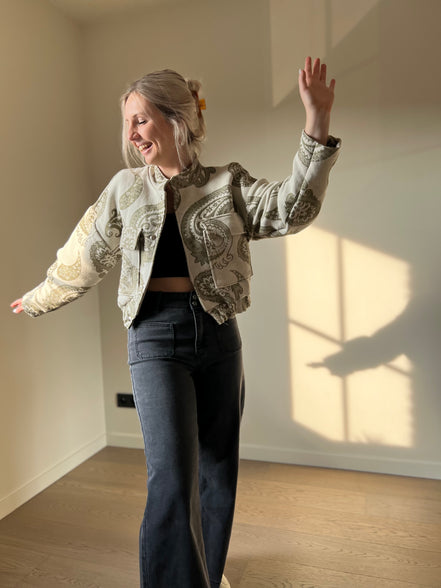 Grijze enkelbrede jeans