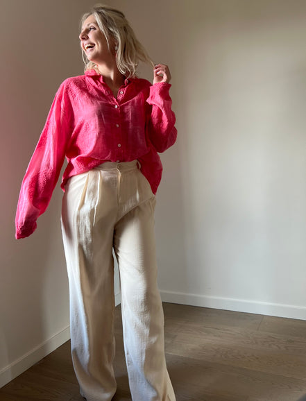 Fuchsia detailed shirt