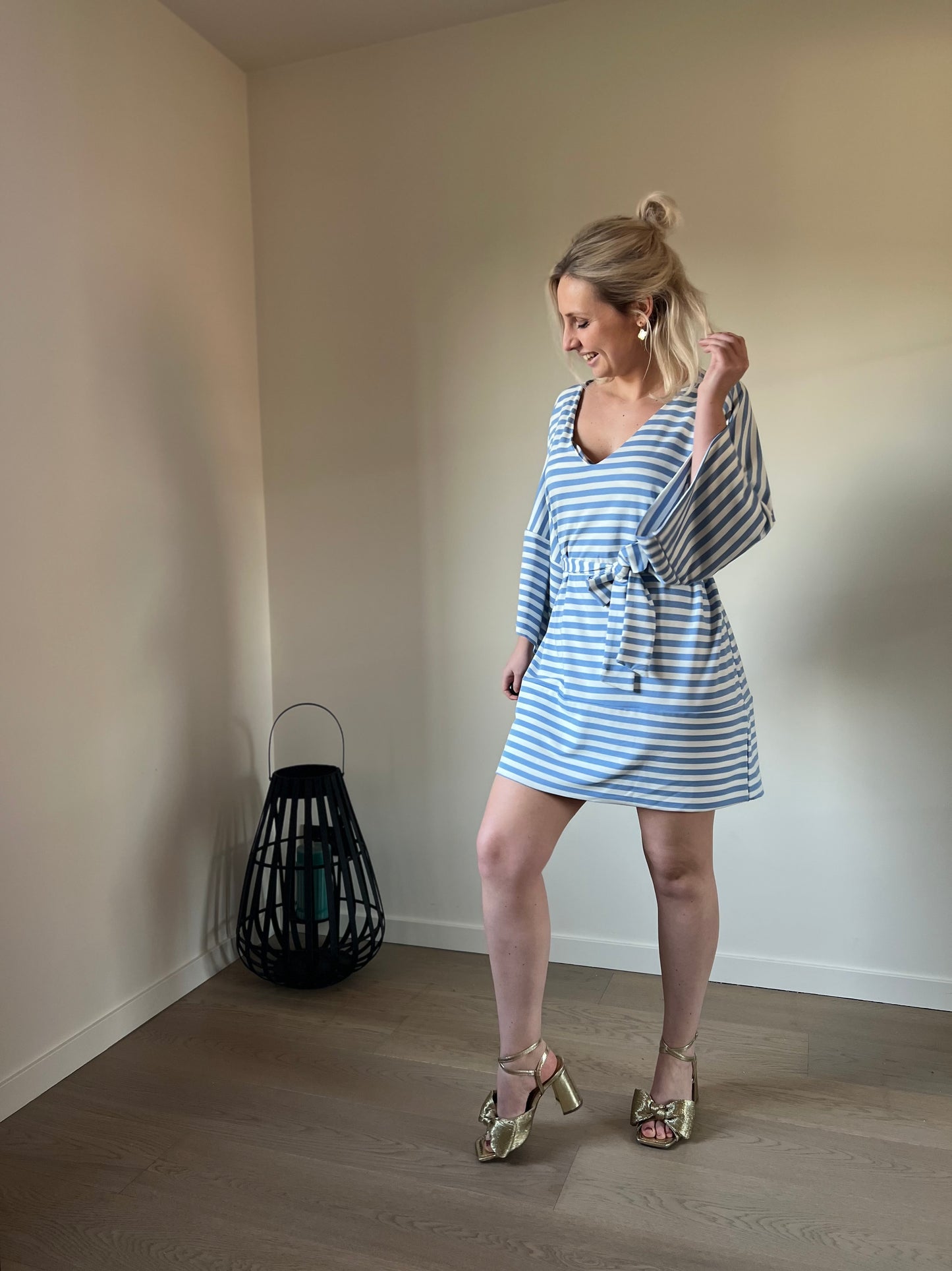 Striped dress blue