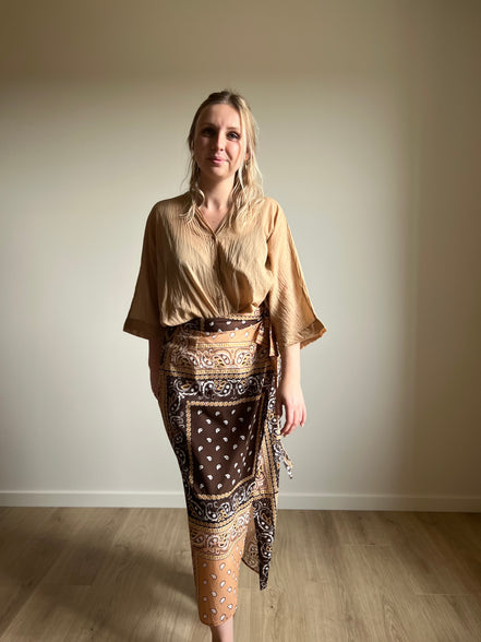 Batwing Blouse – Sand