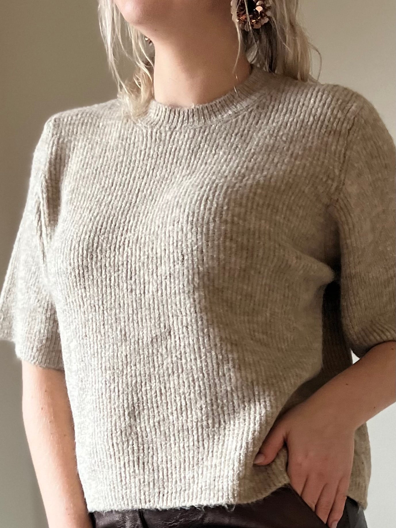 Beige knit