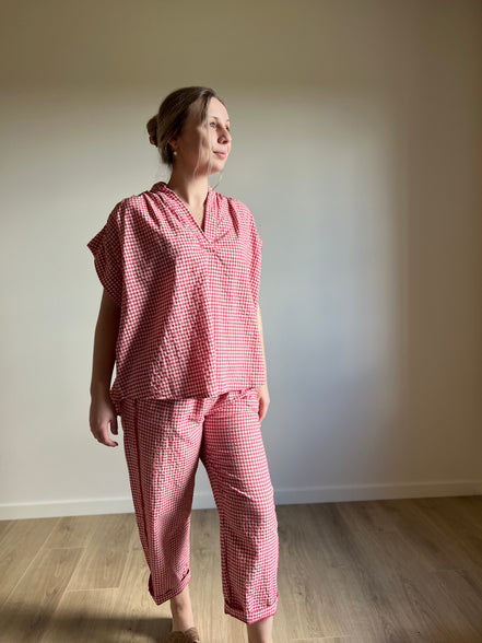 Vichy Blouse rosetto