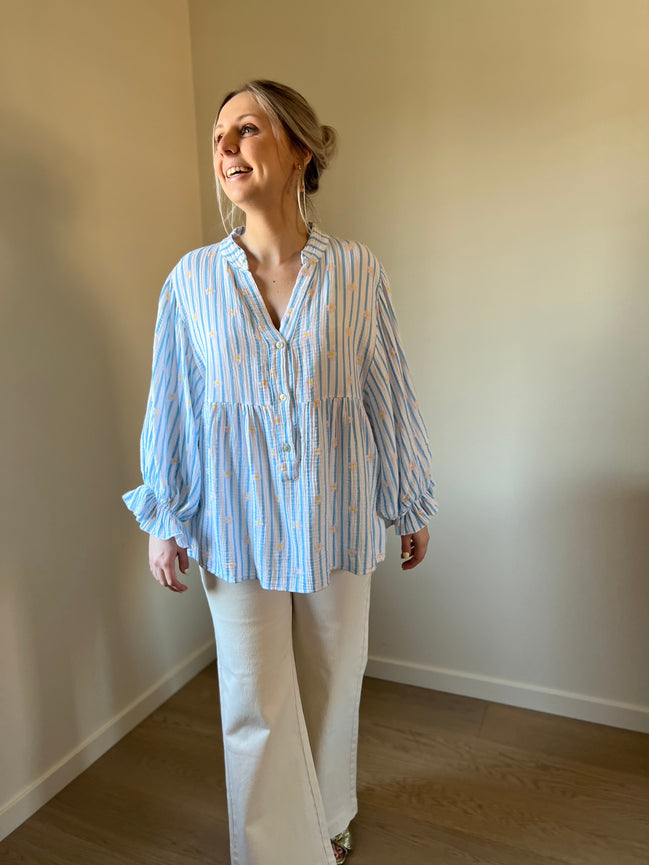 Tetra shirt blue/yellow