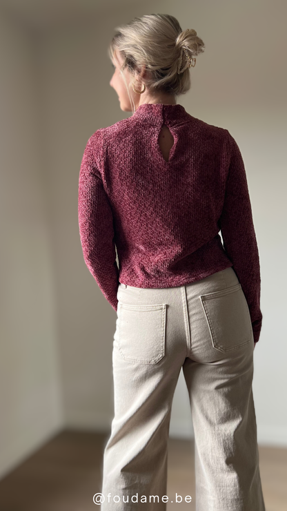 Burgundy knit