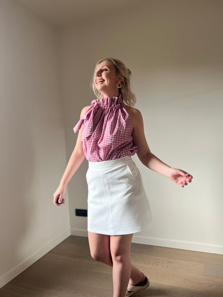 Op maat gemaakte rok wit