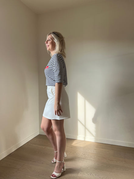 Cherry striped t-shirt black