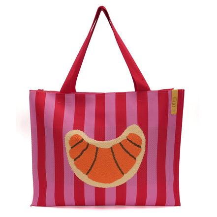 Croissant bag pink / red